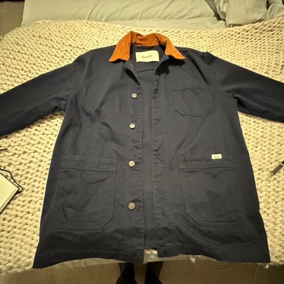 Foret Men's ACT Chore Jacket in Navy/Khaki - Sz Small - Picture 1 of 5
